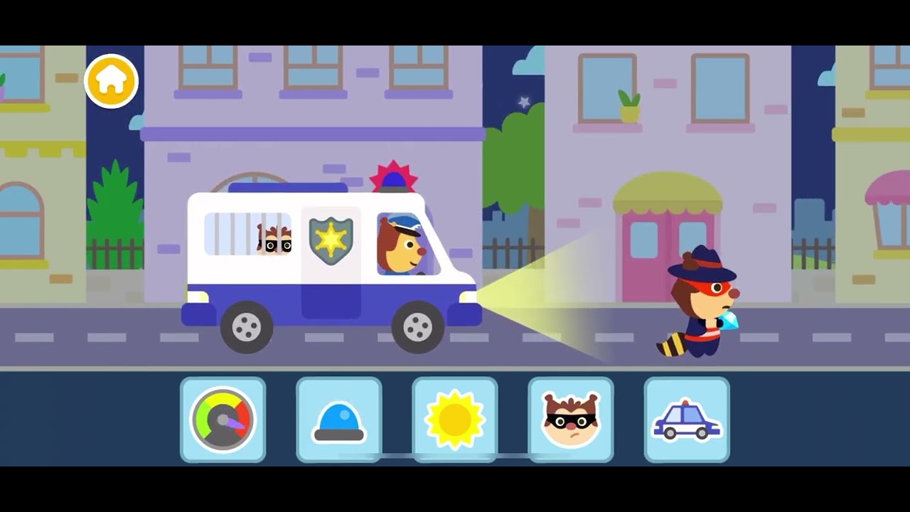 Polisi sedang mengejar pencuri 