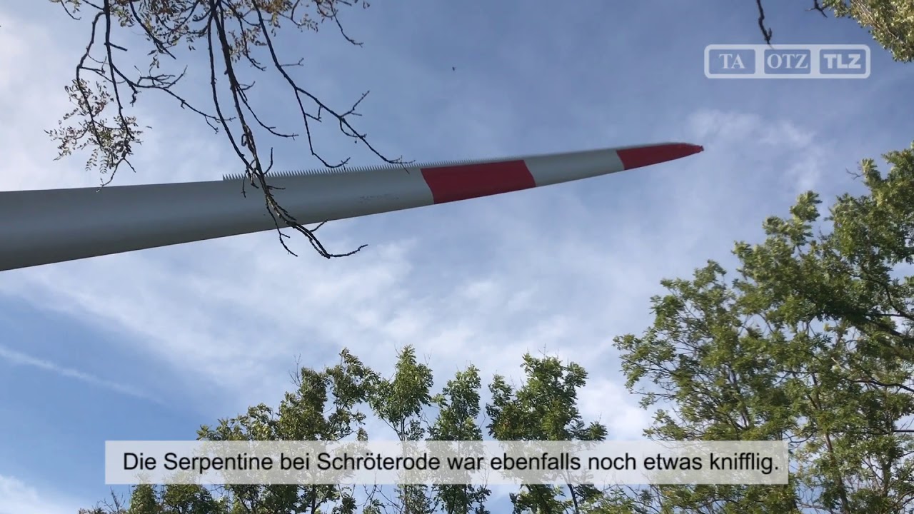 Schwerlasttransport rollt durch den Unstrut-Hainich-Kreis