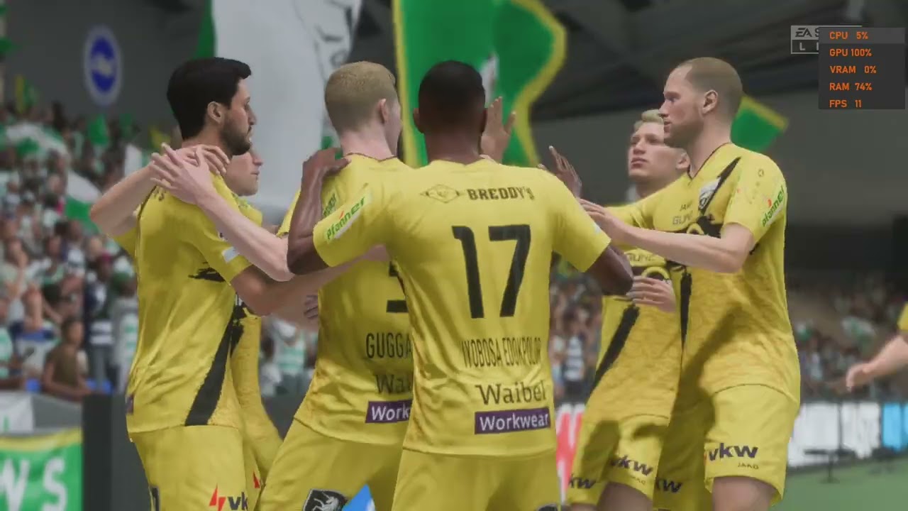 FIFA 23  -  With The Intel Iris Xe at 720p ; HP Pavilion x360 { I5 1235U }