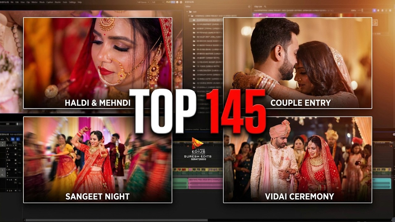 TOP-145 EDIUS CINEMATIC VIDHI PROJECT 2025 || EASY TO USE || SURESH EDITS