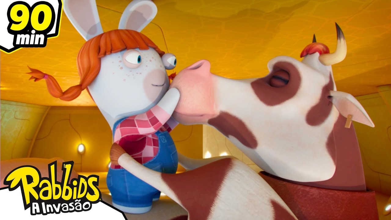 A vaca da fazendeira Rabbids está em perigo! 🚨 🐄 | Rabbids: A Invasão Brasil 🐰 | Desenhos animados