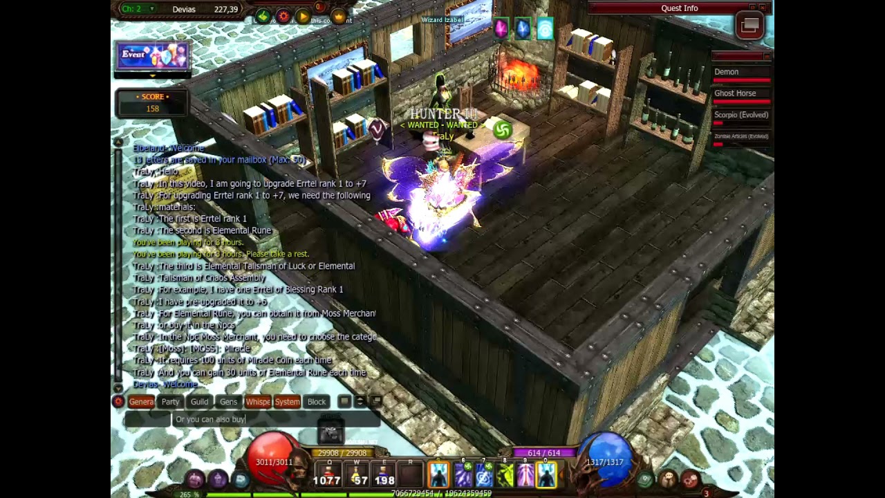 Upgrading Errtel rank 1 to +7 - Mu Online