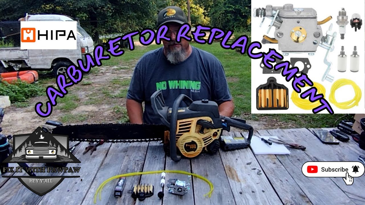 How to Replace the Carburetor on a Poulan Pro 50cc Chainsaw  ( Step-by-Step DIY Guide)🔧🤑