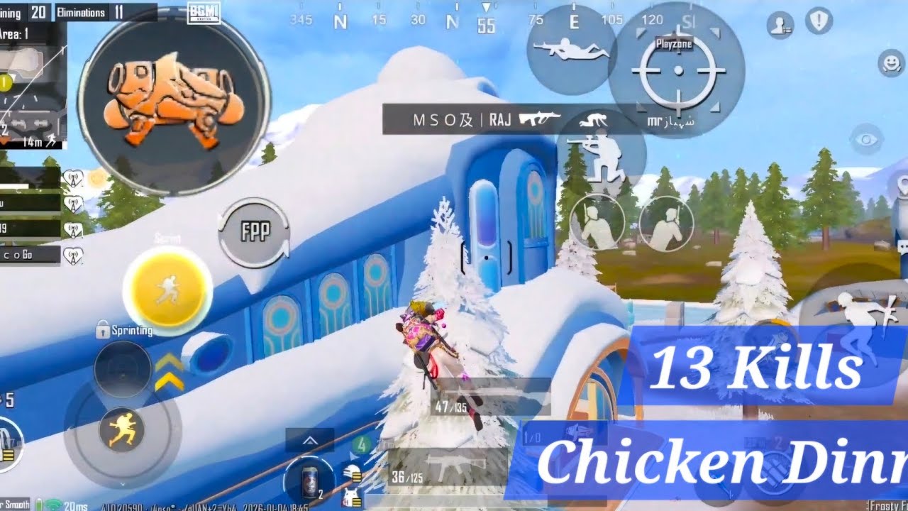 13 Kills BGMI chicken dinner #bgmi #pubg #gameplay 