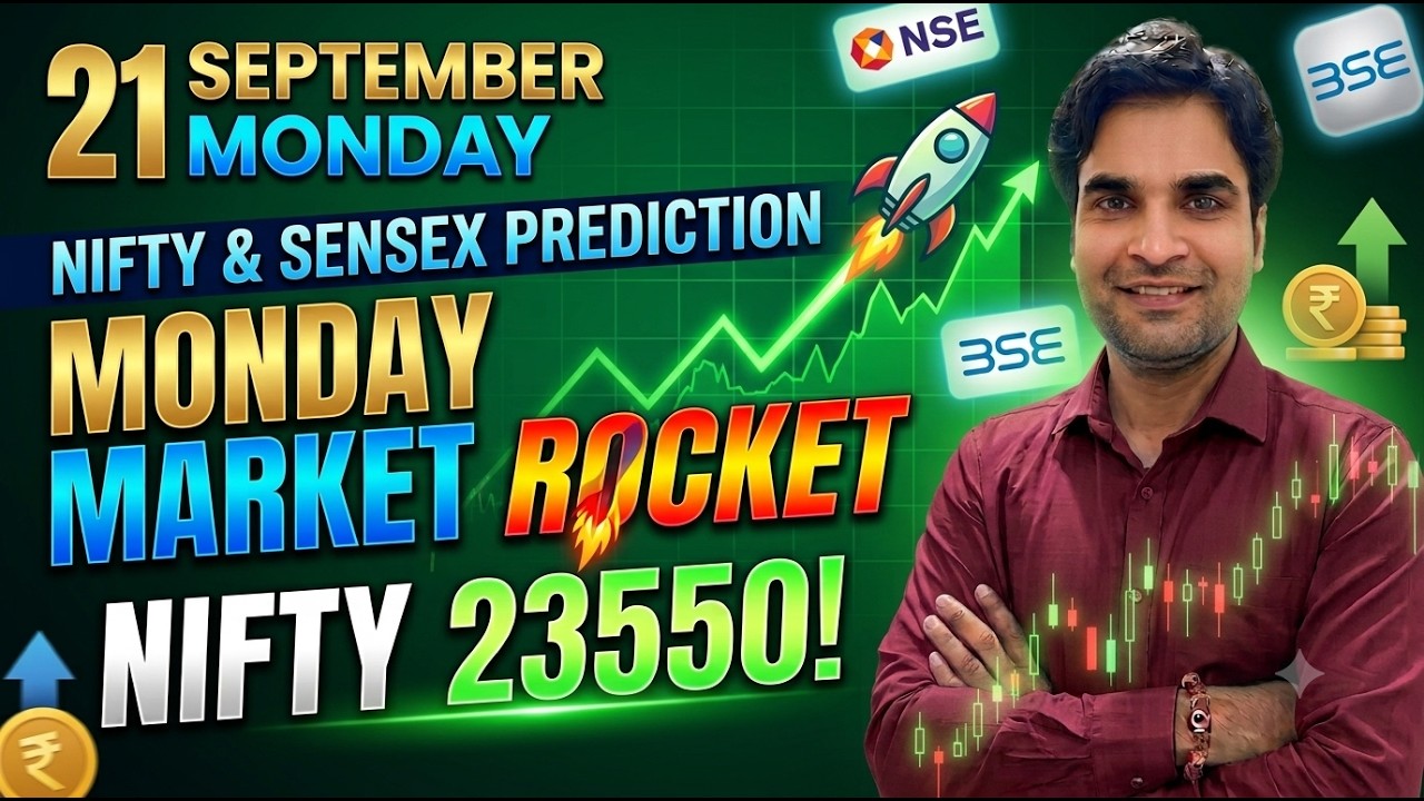 21 Sep Monday Market Prediction | Nifty Prediction for Tomorrow ? Nifty & Sensex Analysis | Monday 