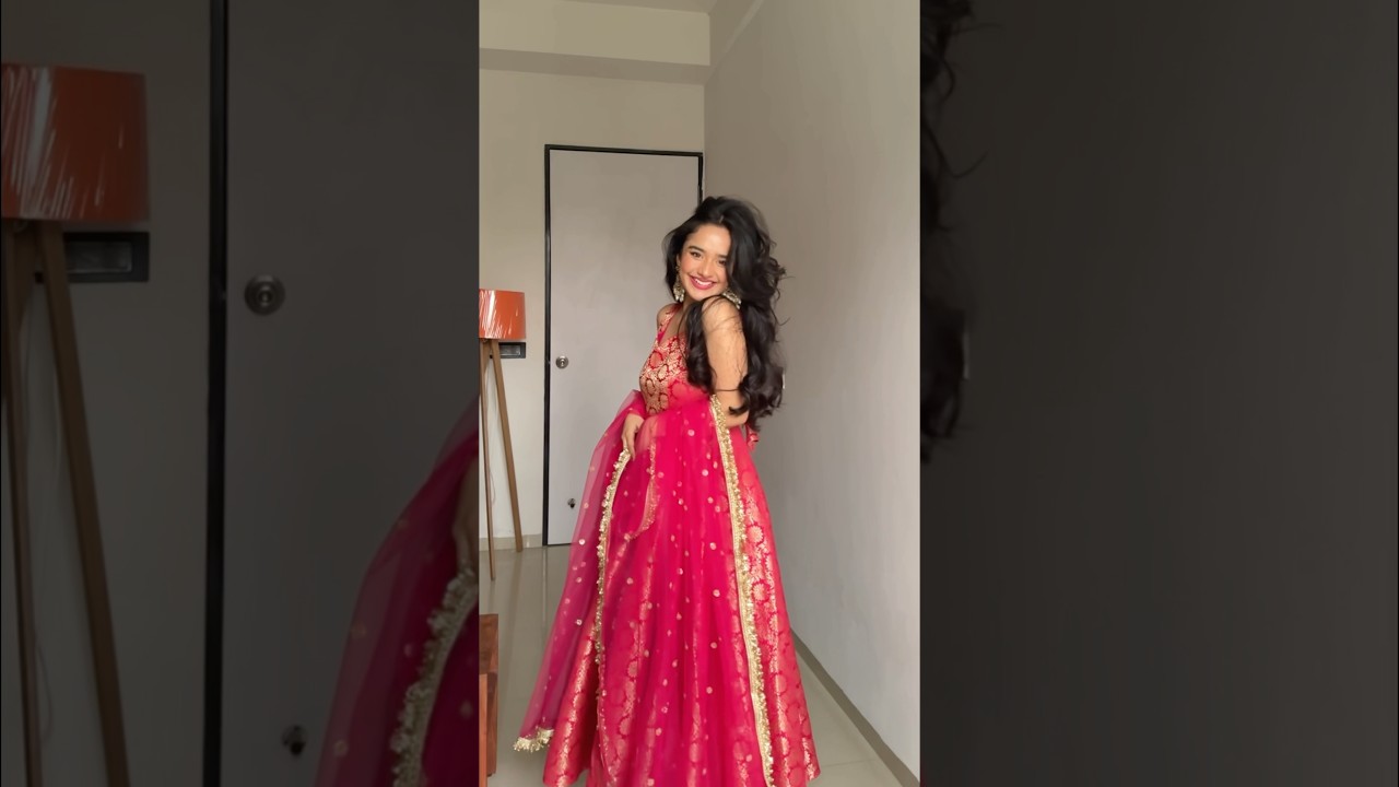 GRWM in this pink Anarkali 💖 
