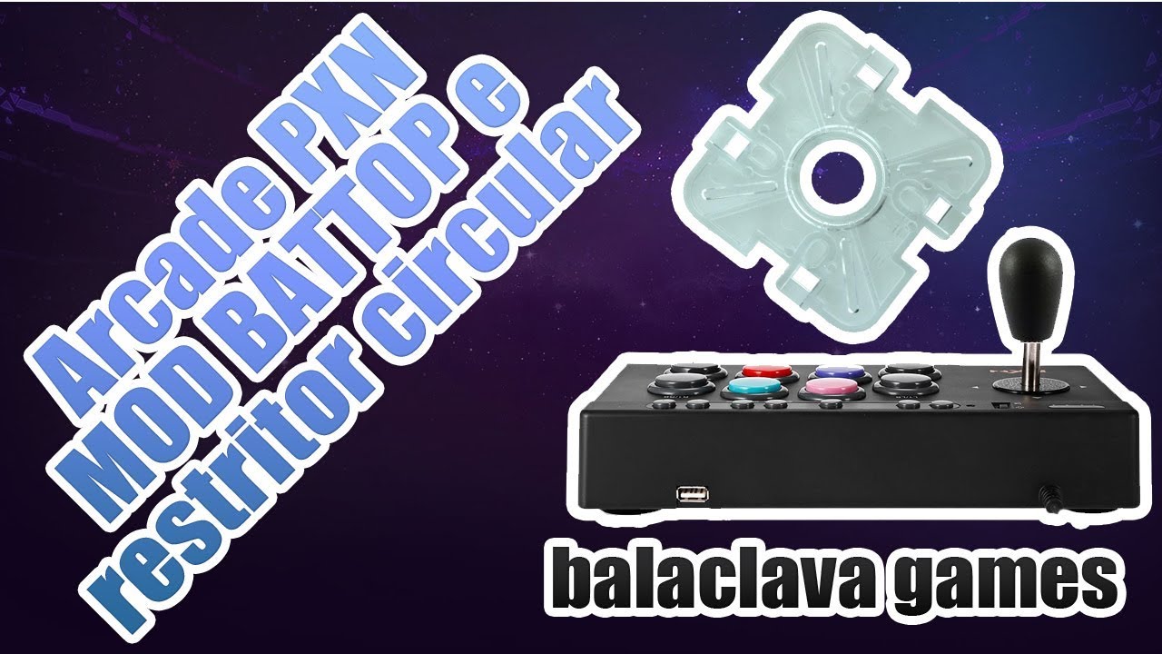 MOD - Arcade PXN 0082 com Battop e restritor sanwa circular