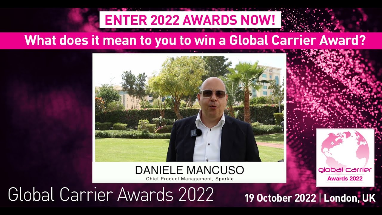 Global Carrier Awards 2022: Daniele Mancuso, Chief Product Management, Sparkle | Capacity Media
