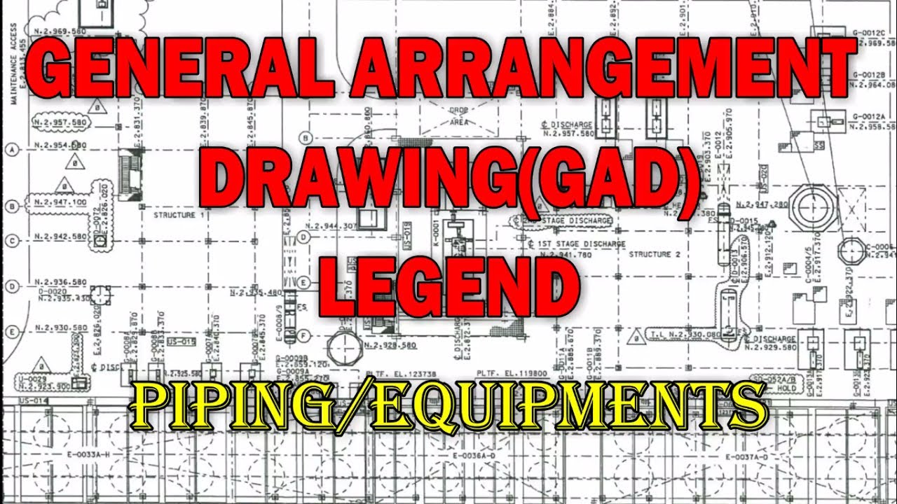 General Arrangement Drawing (GAD) | Legend | Piping & Equipment’s