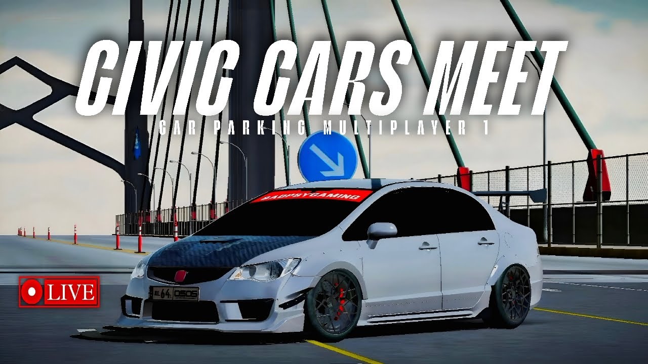🔴CPM1 LIVE : Civic cars meet for subscribers | Car parking multiplayer 1