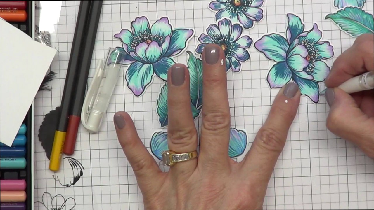 Day 22. Adding color to layering stamps. Altenew Blog Hop #thedailymarker30day