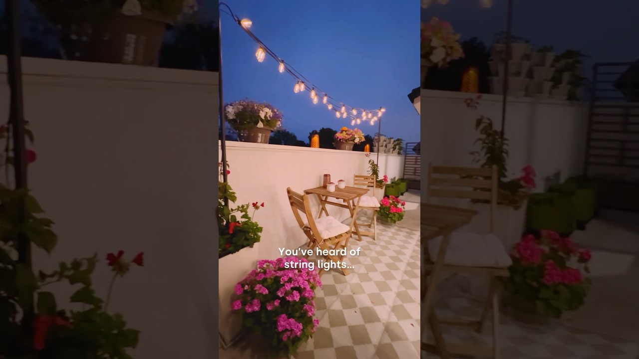✨DIY STRING LIGHTS PLANTERS✨