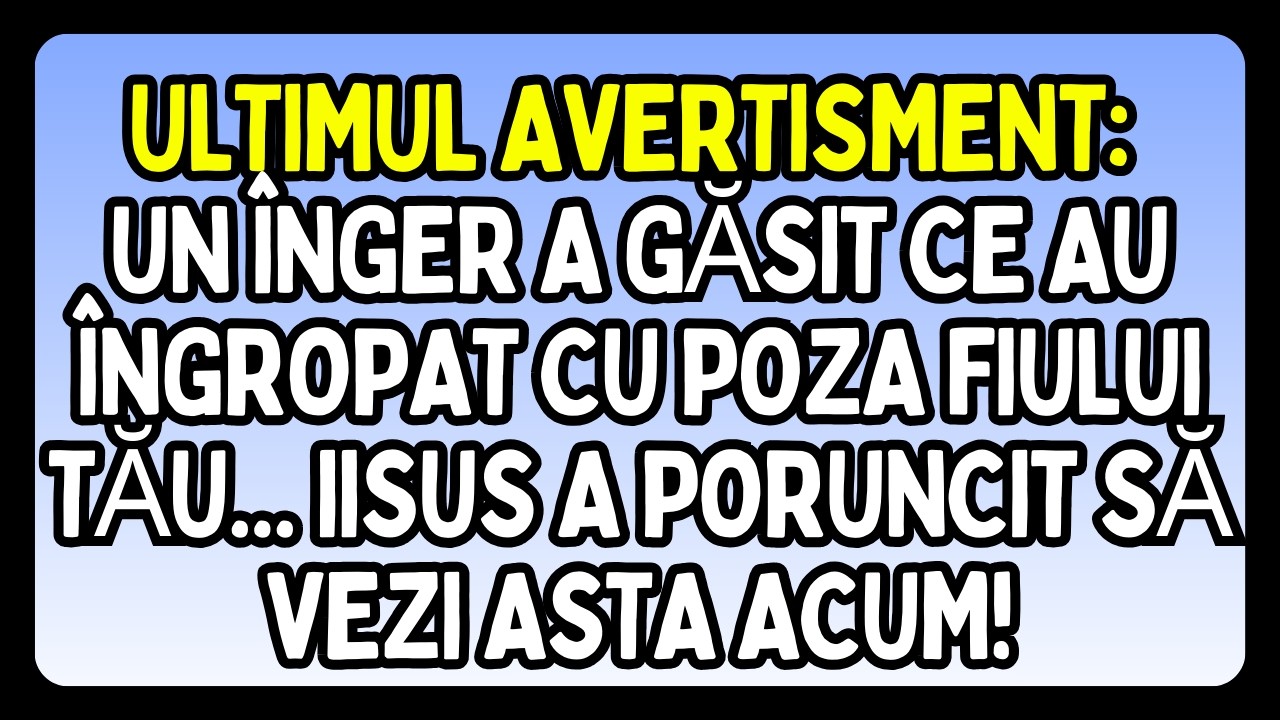 🚨 UN ÎNGER A GĂSIT CE AU ÎNGROPAT CU POZA FIULUI TĂU... IISUS A PORUNCIT SĂ VEZI ACUM!