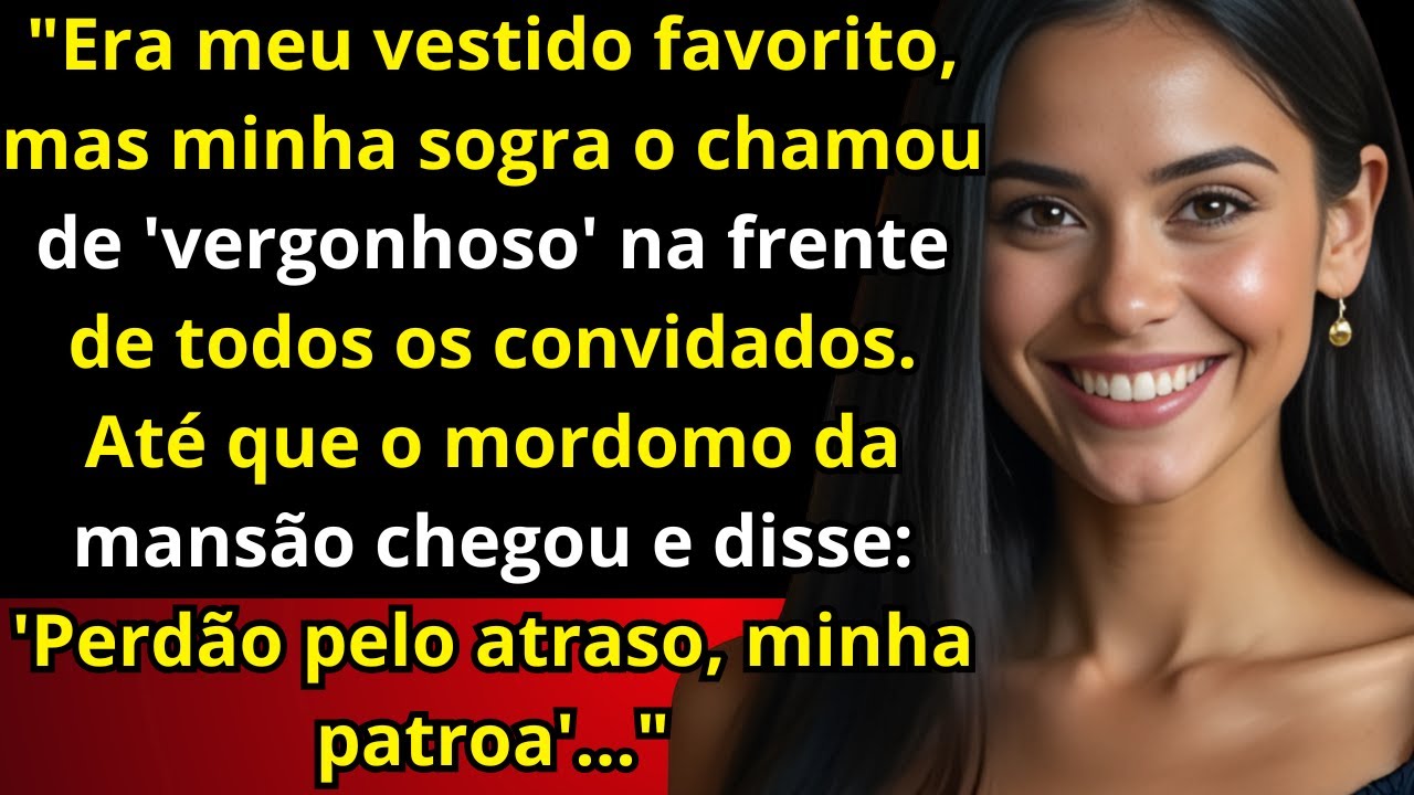 'que vestido vergonhoso', murmurou a sogra olhando meu vestido favorito - até o mordomo me chamar...