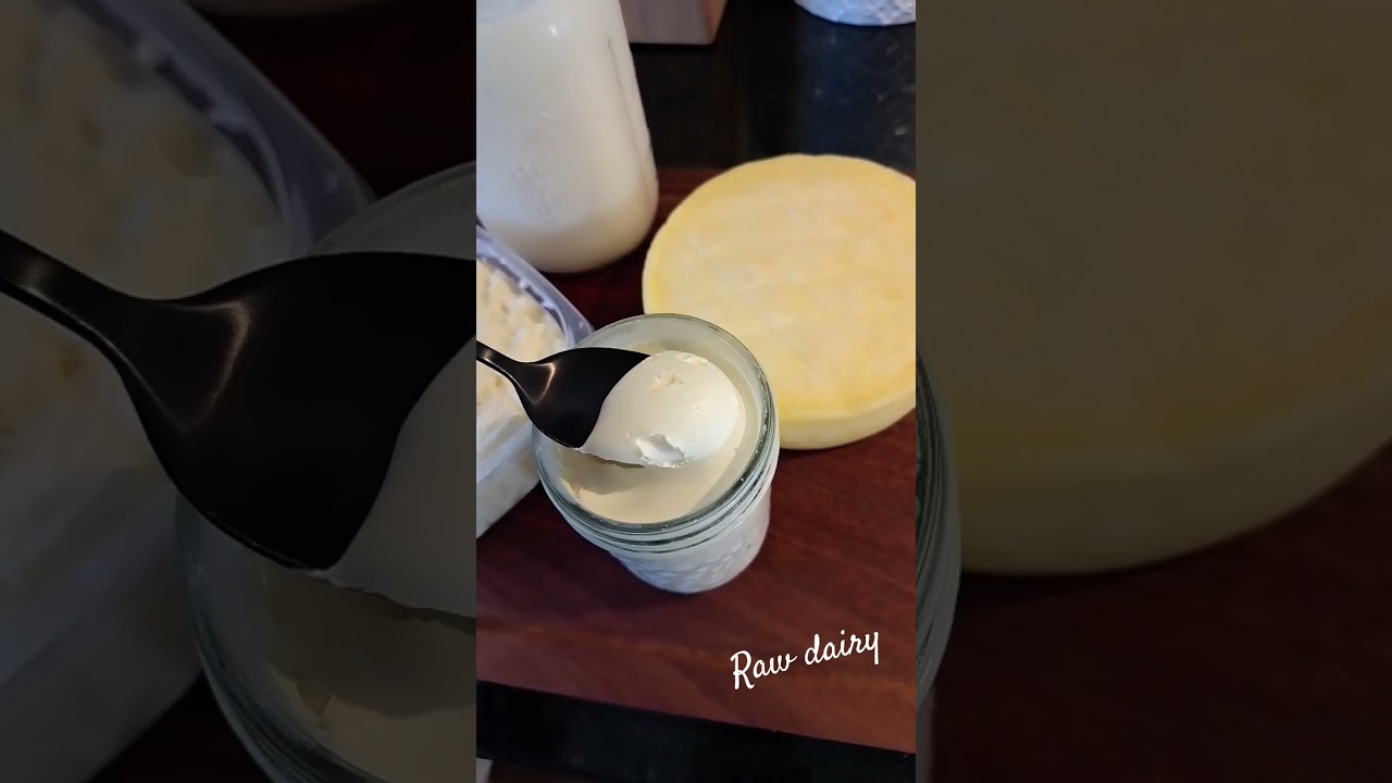 Raw milk is amazing. Four products from one source. #homestead #farming #diy
