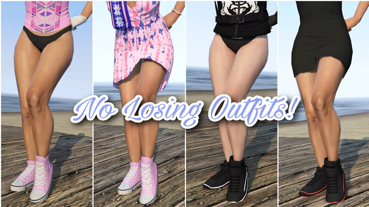 (PATCHED) How To Get High Tops or Tron Shoes With Bikini/Dresses | GTA 5