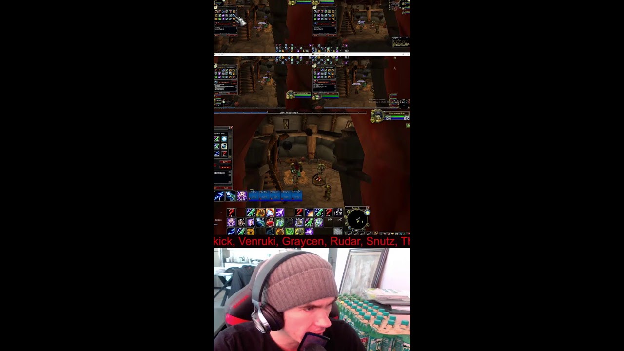 Manually Multiboxing 5 Ele Dungeon Spam (Level 54) | TBC! #shorts