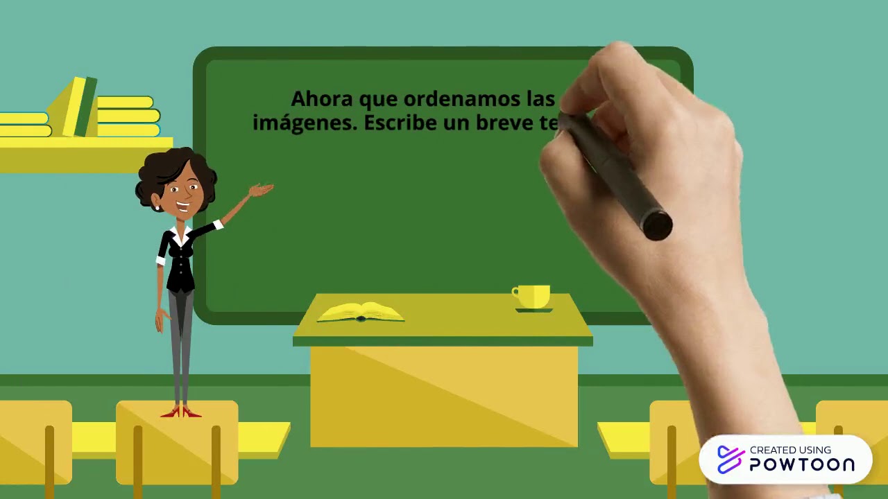 Escritura de texto breve.