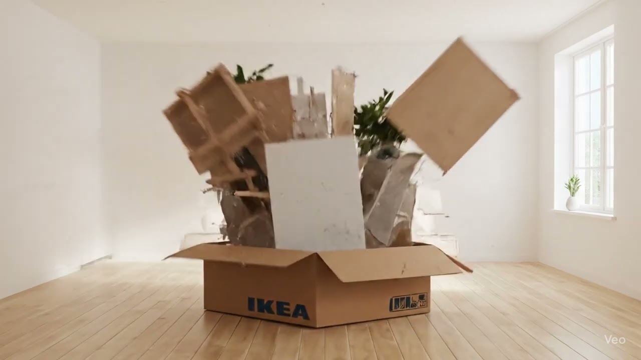 Gemini Veo 3 AI Generated Video - IKEA Unboxing