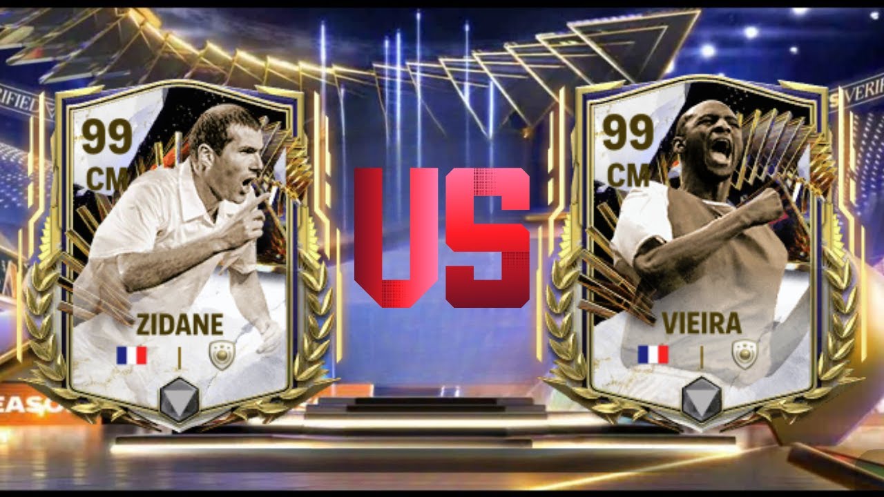 BEST CM ??? TOTS ICON ZIDANE VS TOTS ICON VIEIRA-FC MOBILE 24