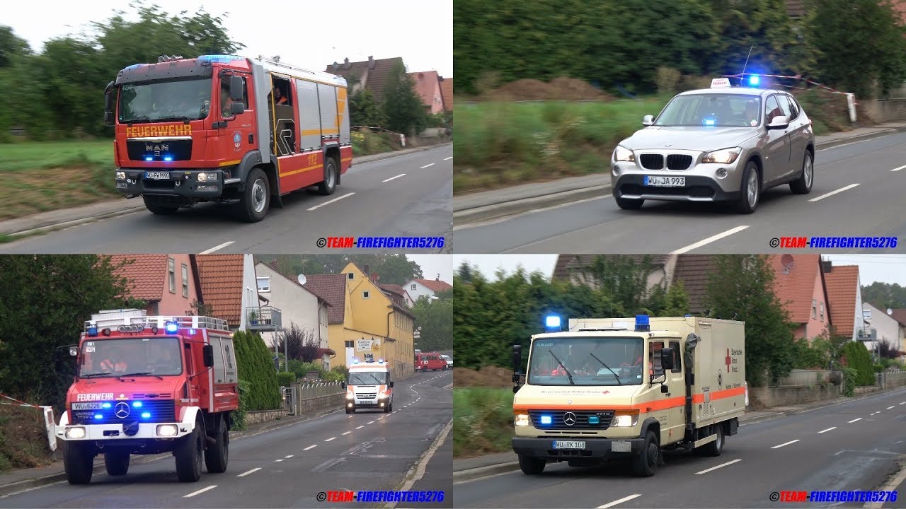 [Verkehrsunfall mit Zug - MANV 50] Großübung Muschelkalk im Landkreis Würzburg