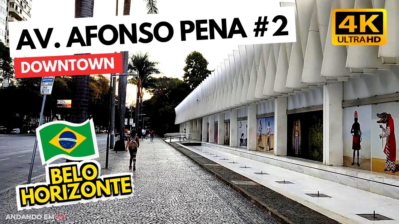 Andando na Av. Afonso Pena #2 - Belo Horizonte, Brasil・[4K] 2021