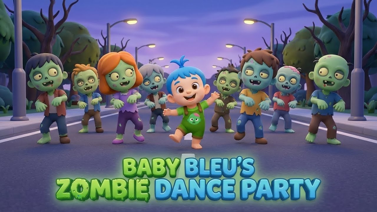 Zombie Dance 🧟‍♂️| Baby Bleu Funny Spooky Dance Song for Kids