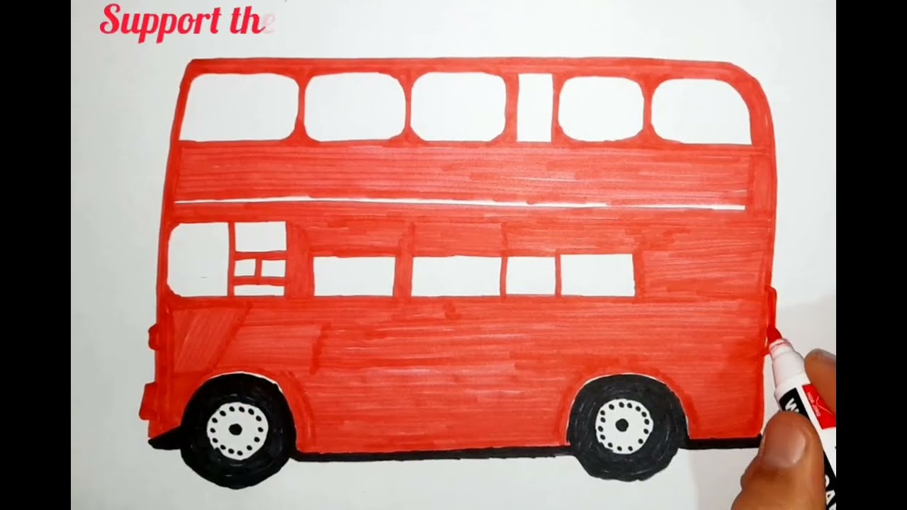 How to Draw a Double Decker Bus Step by Step