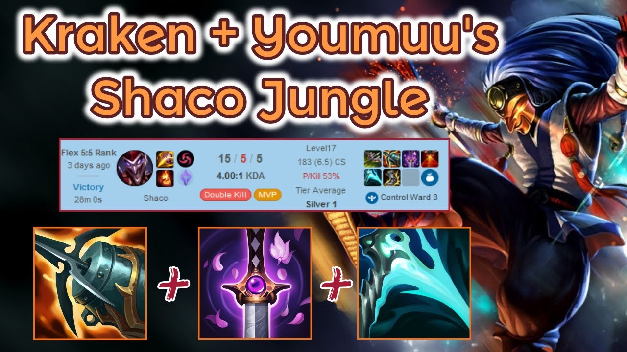 Kraken + Youmuu's Shaco Jungle Ranked - S12 [League of Legends] Full Gameplay - Infernal Shaco