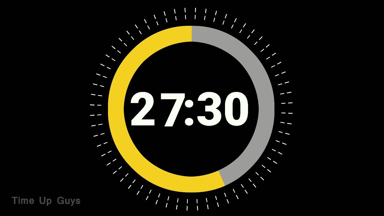 27 Minute 30 Second Timer Countdown 🔔 || Study Time || Deep Focus || Pomodoro Timer