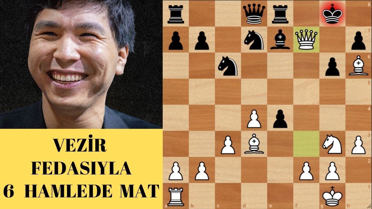 OLİMPİYATLARDA VEZİR FEDASIYLA 6 HAMLEDE MAT (MIKNATIS MATI)