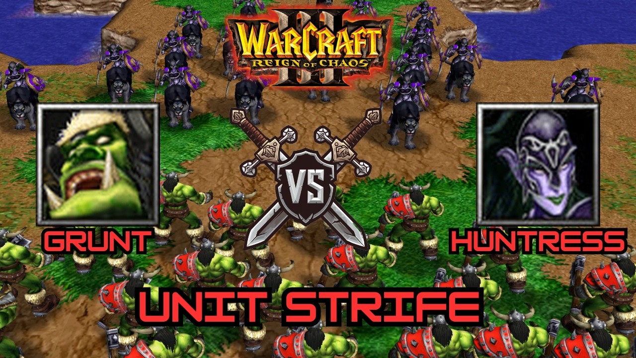 Grunts Vs. Huntresses (No Upgrades & Max Upgrades) - Warcraft 3 Unit Battles