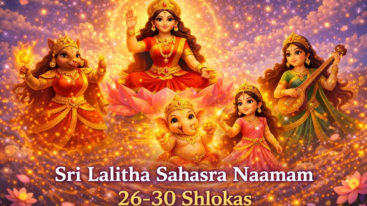 శ్రీ లలితా సహస్రనామం | 26–30 శ్లోకాలు వివరణ | అమ్మవారి దివ్య విజయం
