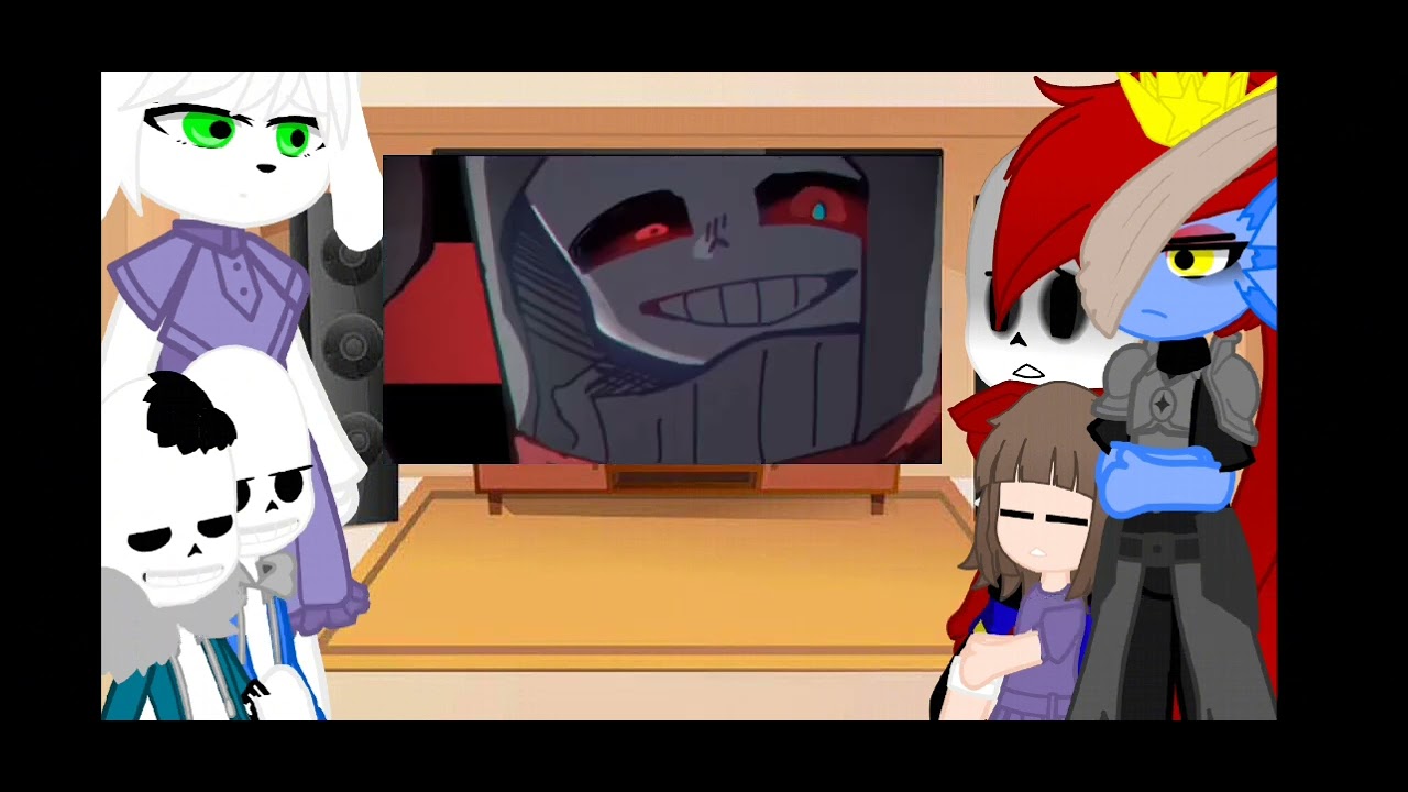 реакция horrortale (+классик) на Murder time trio (meme)