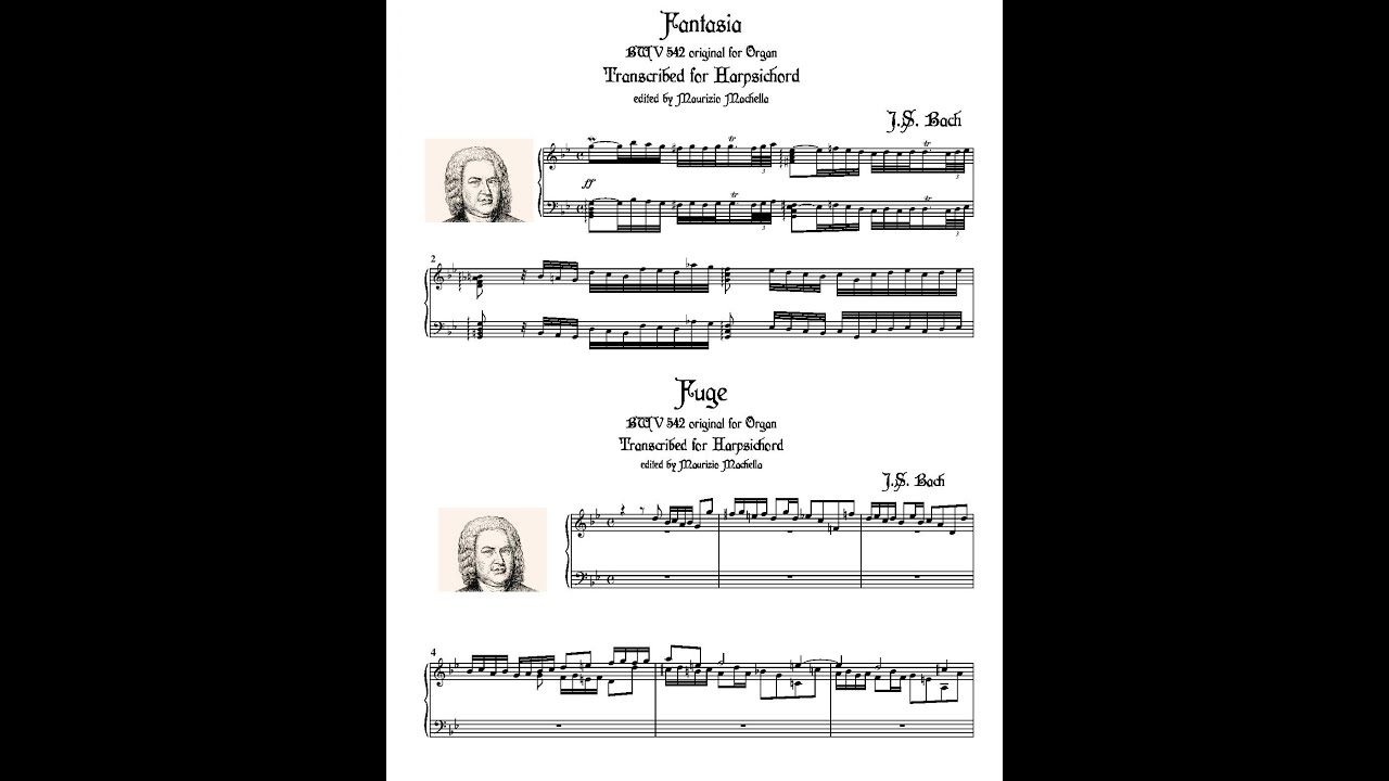 J.S. Bach: Fantasia und Fuge BWV 542 - Harpsichord transcription.
