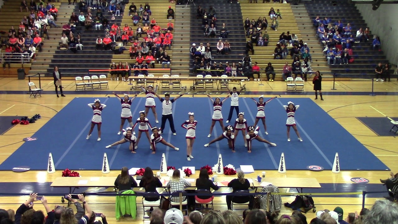 Justice High School at 6C Occoquan Region Cheer Competition 2018