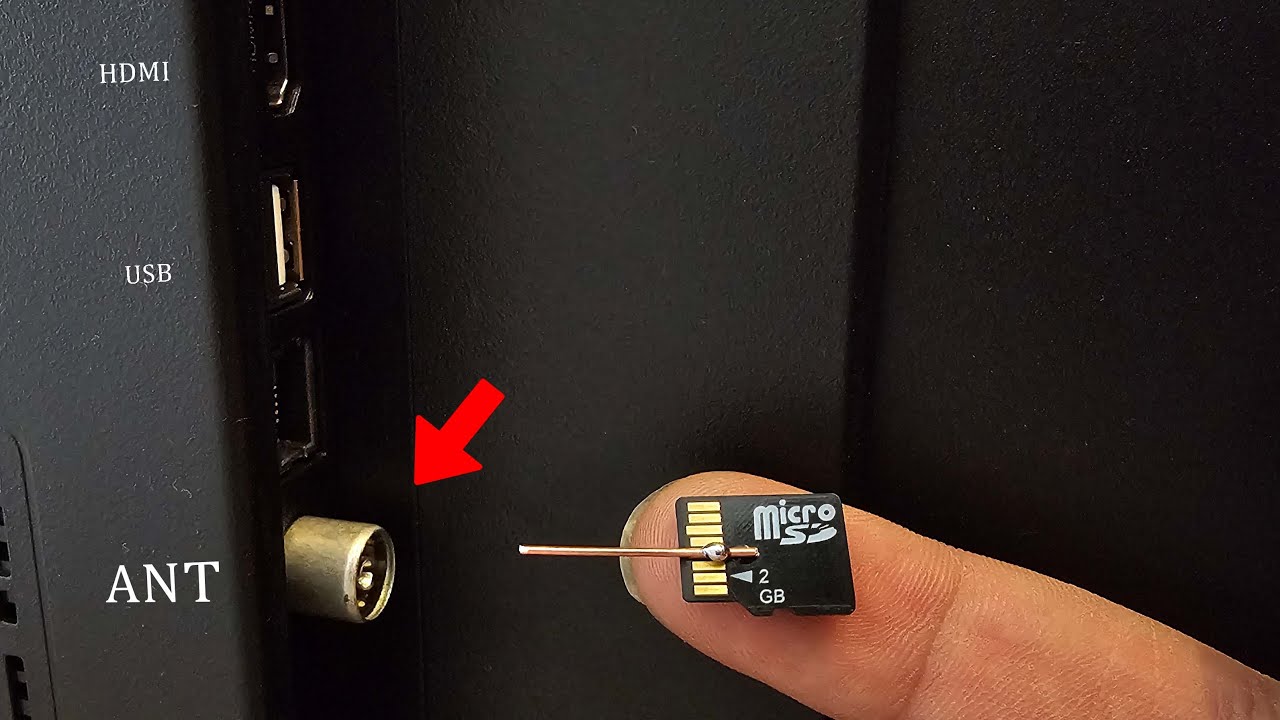 Handmade TV Antenna with only on Micro SD Card