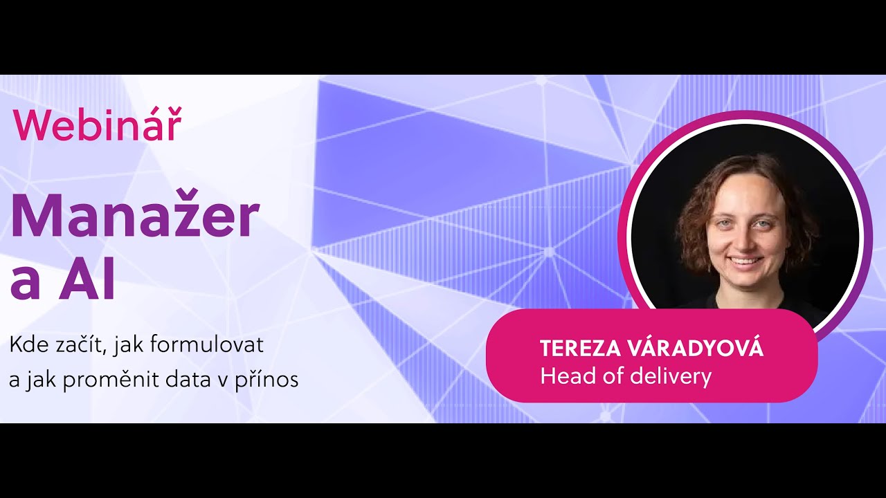 WEBINÁŘ Manažer a AI: Kde začít, jak formulovat a jak proměnit data v přínos