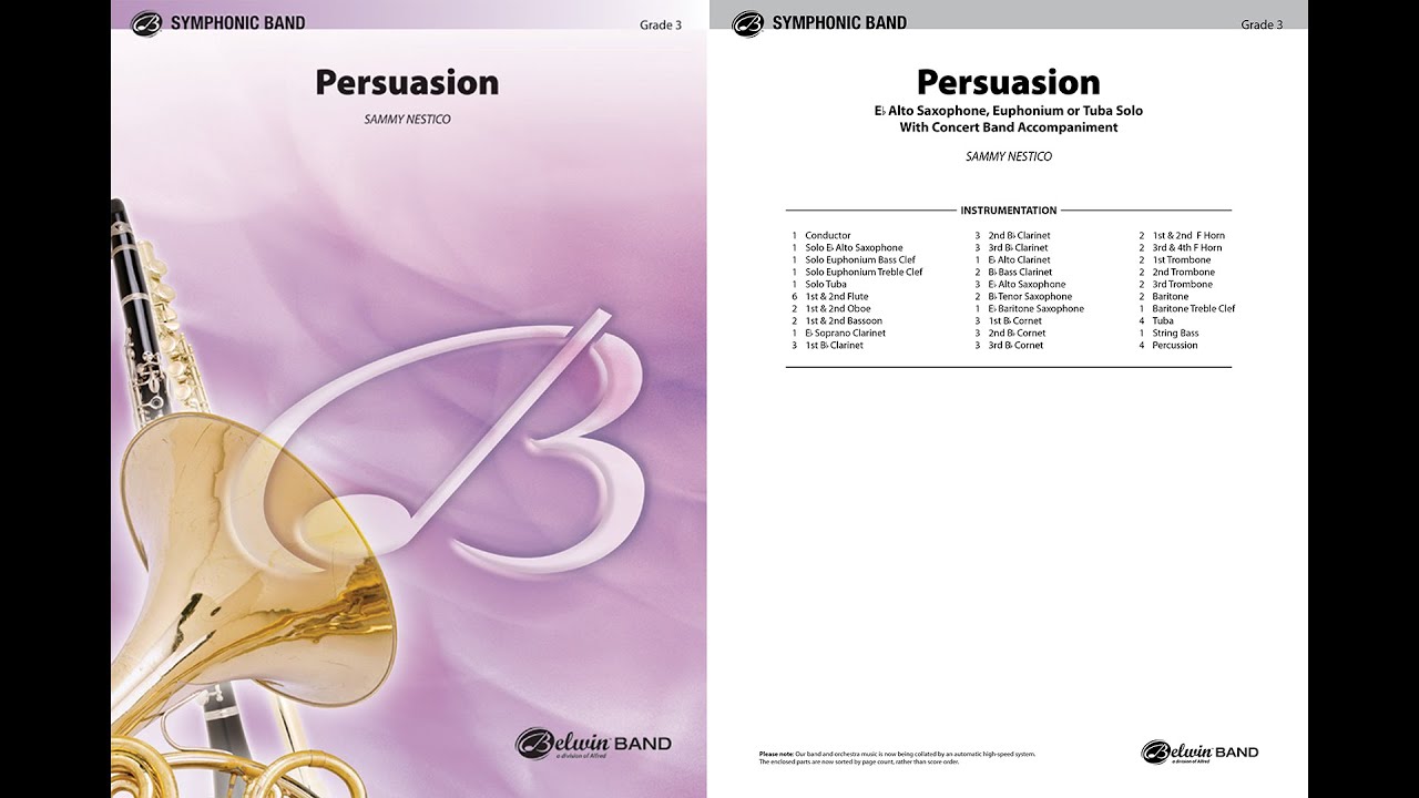 Persuasion, by Sammy Nestico &ndash; Score & Sound