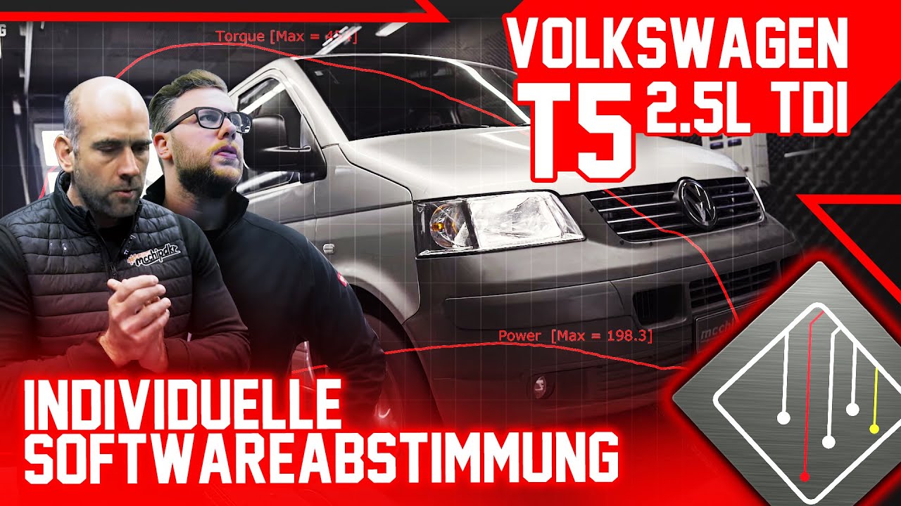 Volkswagen T5 2.5 TDI (130 PS) | Individuelle Softwareabstimmung | mcchip-dkr