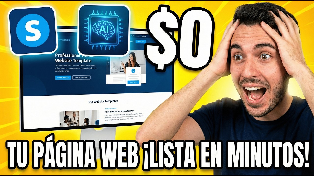 Crea tu Página WEB ¡100% GRATIS con Systeme io + IA!