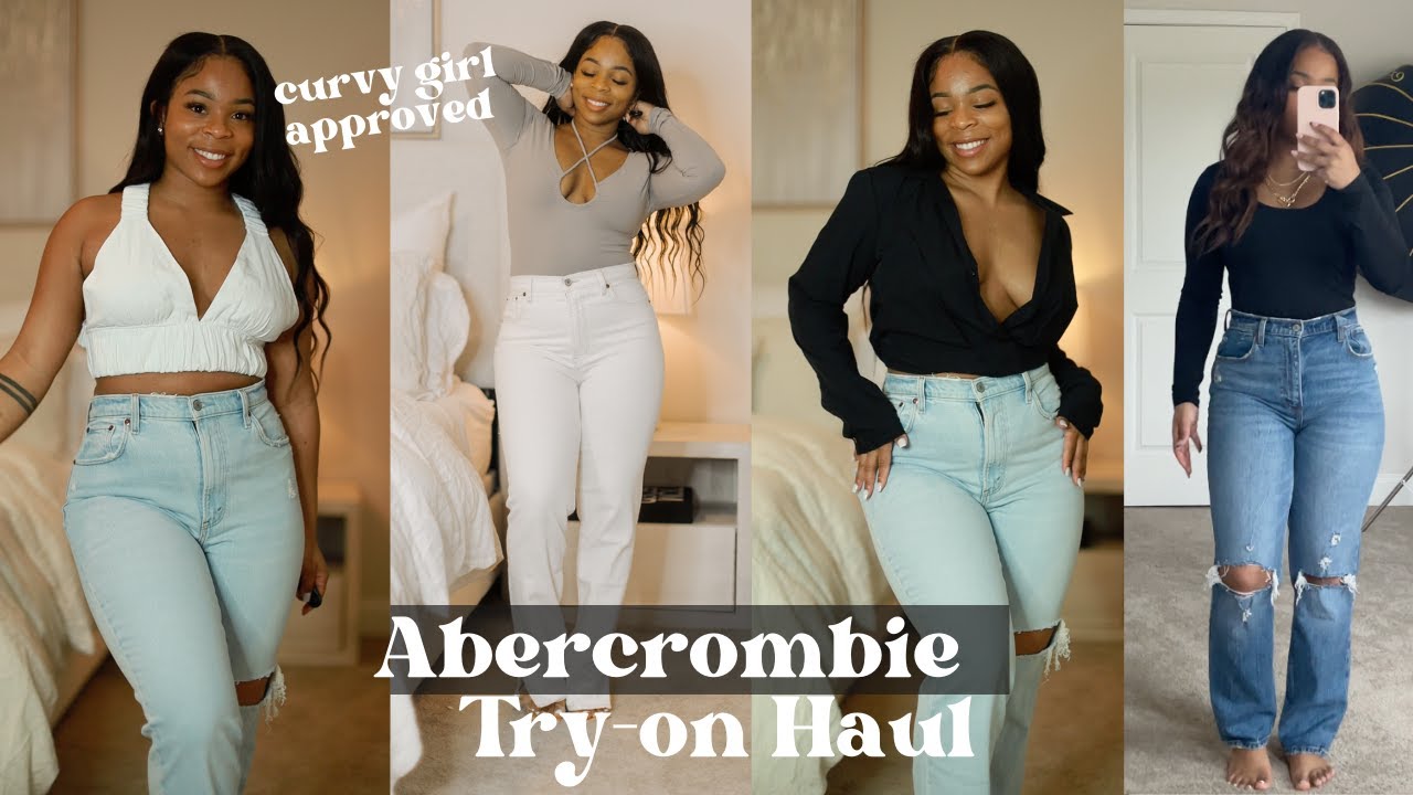 Curvy Girl Approved | ABERCROMBIE Try-on HAUL | The best jeans EVER + cutest tops)  | Simonesharice