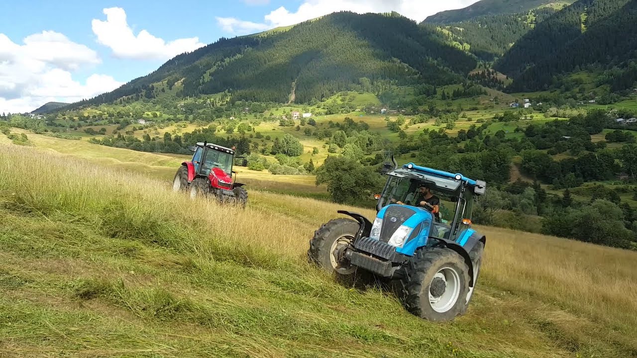 Massey Ferguson 5440 ve Landini 5H90 İle Çayır biçiyoruz! | #Yazişleri Bölüm-1 [GoPro]