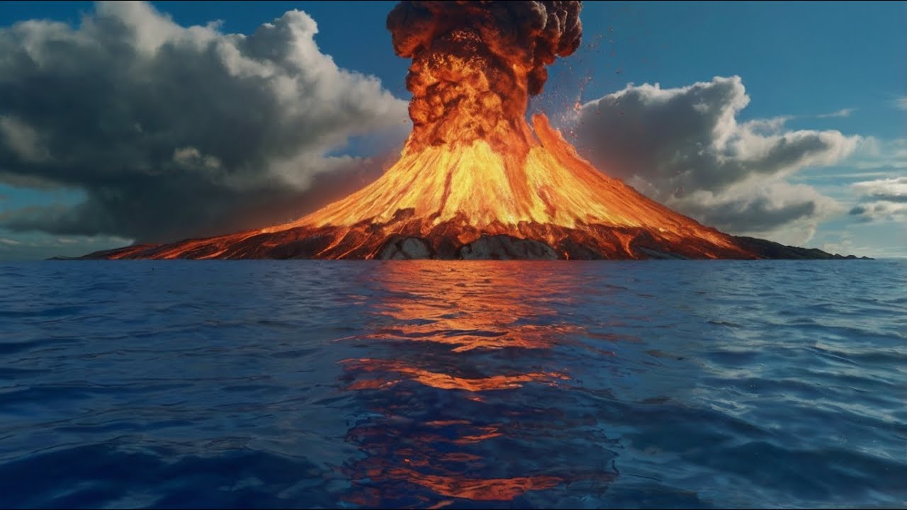 Erupting &ldquo;Sharkcano&rdquo; Caught from Space! | Mysterious Underwater Volcano in Action