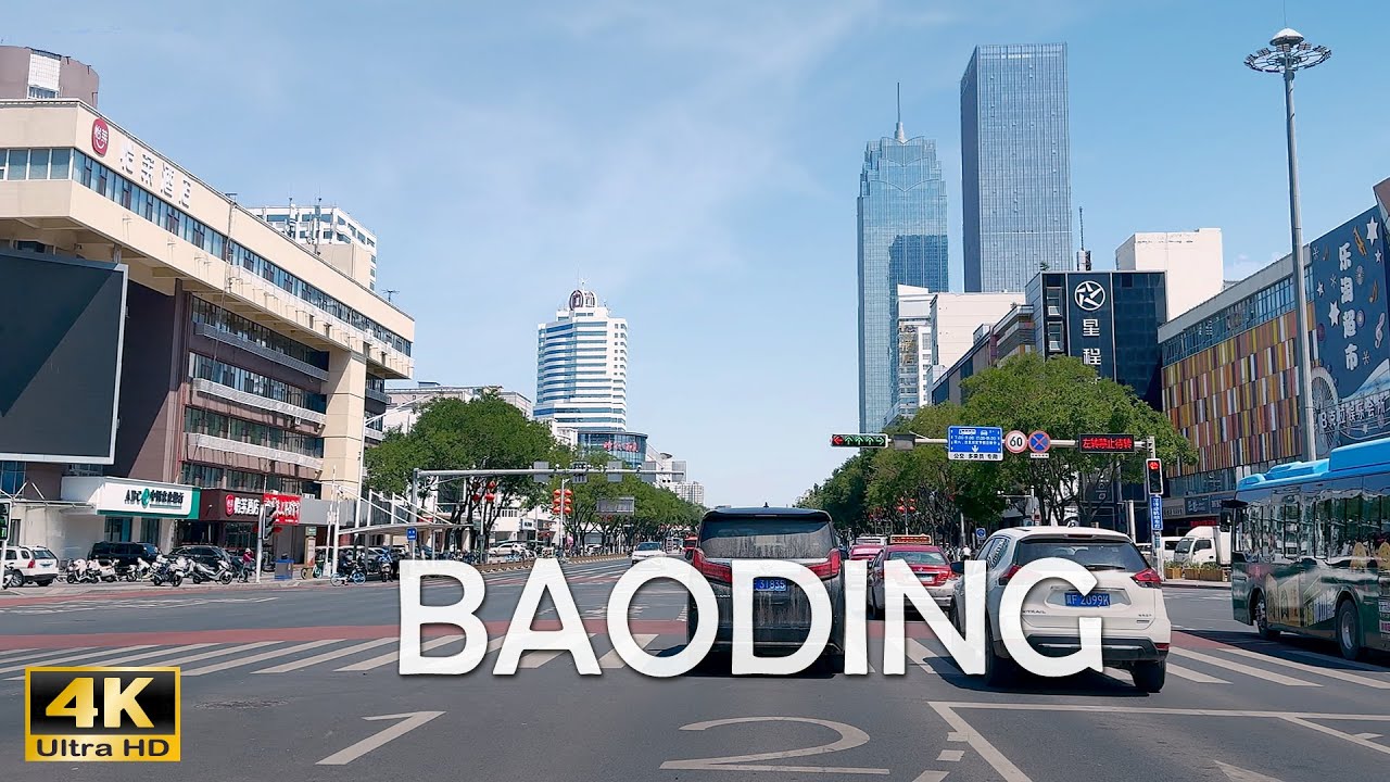 Baoding Downtown Driving - A Major City south of Beijing - 4K HDR