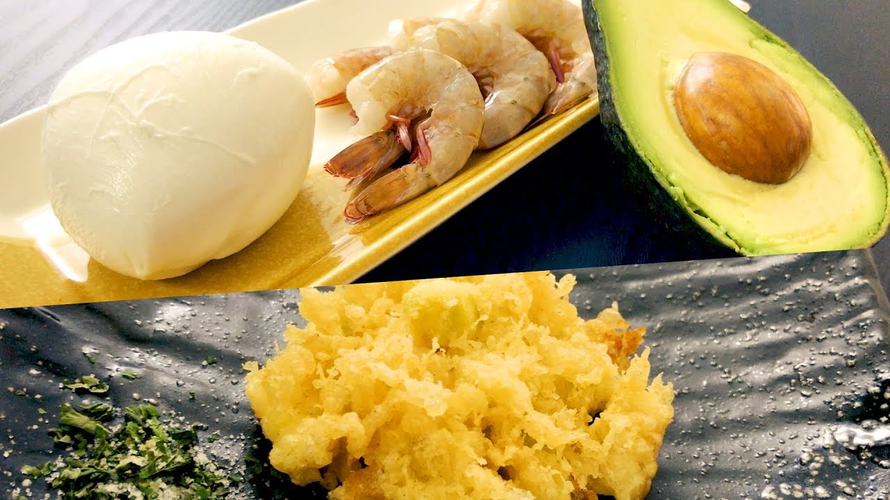 How to make KAKIAGE (Shrimp/Avocado/mozzarella)