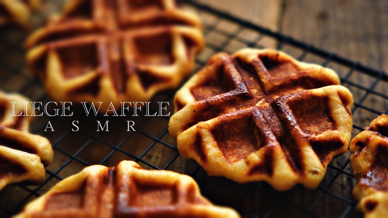【ASMR】リエージュワッフルの作り方（レシピ）｜4K｜How to make Liege Waffle  (recipe）｜ベルギーワッフル