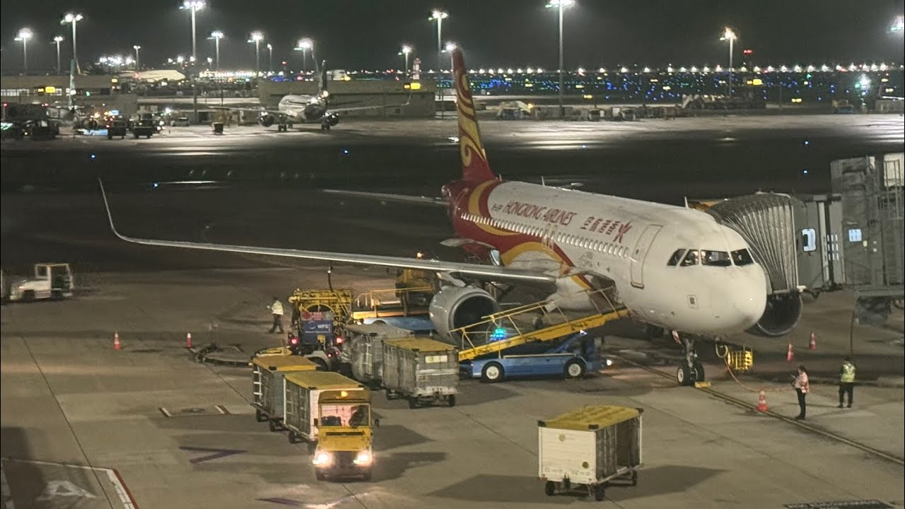香港航空HX496降落重慶江北國際機場(4K影片)