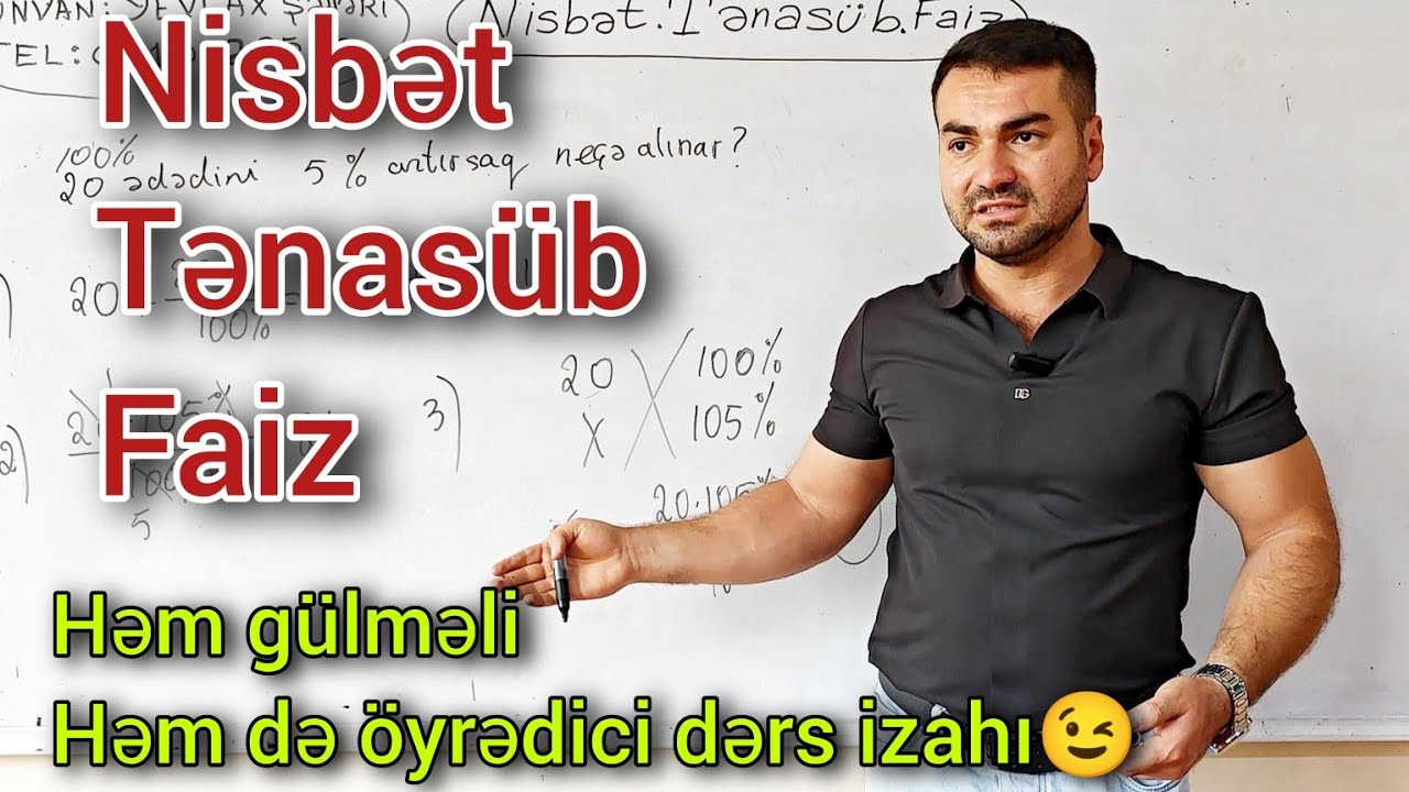 🔥Nisbət , tənasüb  , faiz asan dərs izahı #riyaziyyat #faiz