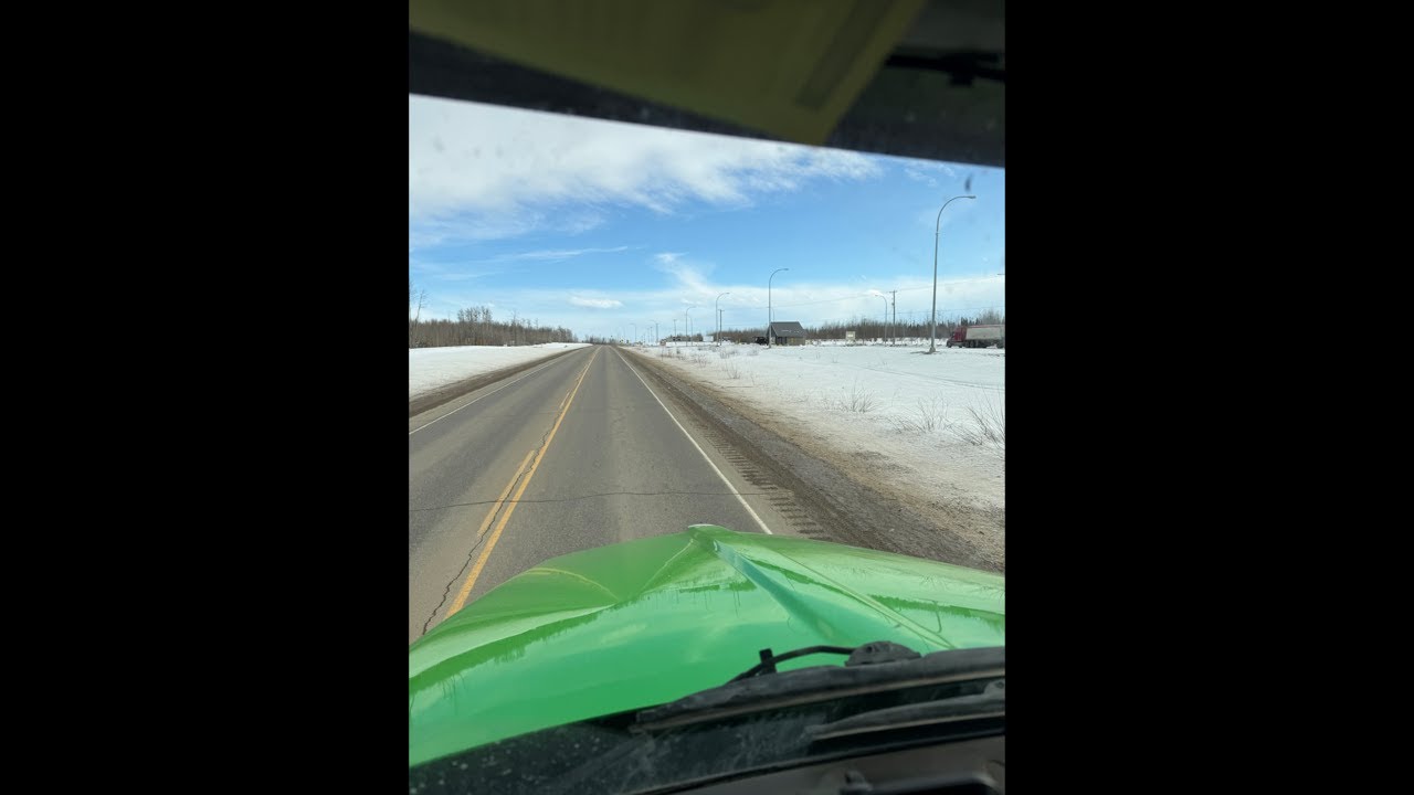Finally some dry roads on the Alaska highway #driving #snow